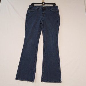 L.E.I. Chelsea Low-Rise Size 11 Juniors 32x31 Stretch Jeans Embroidered Pockets